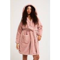 Pretty You London Women's Cloud Robe in Dusty Pink | Size: S/M
