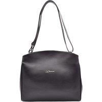 House of Leather Women's Womens Real Leather Shoulder Bag Large Size Hobo Handbag Maisie Brown in Black | Size: Medium