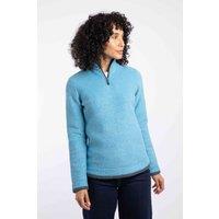 Weird Fish Women's Beye 1/4 Zip Grid Fleece in Royal | Size: 10