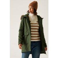 Regatta Women's Sabinka Hooded Waterproof Longline Insulated Jacket in Green | Size: 8