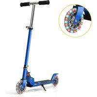 Costway Foldable Kick Scooter Lightweight Commute Scooter w/ Kickstand for Kids 4-13 in Blue