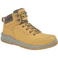 Grafters Men's Action Nubuck Safety Ankle Boots in Pale Orange | Size: 5