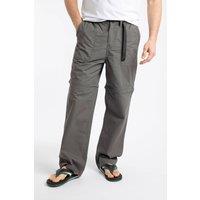 Weird Fish Men's Wade Ripstop Zip Off-Trousers in Dark Grey | Size: 38