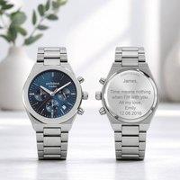 Wear We Met Men's Personalised Architect London Orbix Chronograph Watch in Blue | Size: 1 Pack
