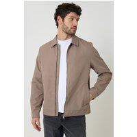 threadbare Men's Showerproof Lightweight Zip Through Jacket in Taupe | Size: 2XL