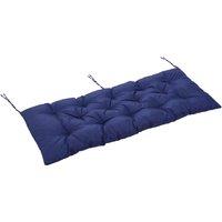 Living and Home 120cm W x 50cm D Waterproof Bench Seat Cushion in Navy | Size: 120 cm W x 50 cm D