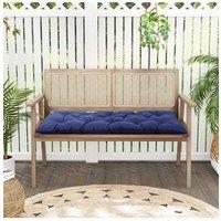 Garden Sanctuary 120cm W x 50cm D Navy Blue Outdoor Waterproof Sunproof Bench Cushion | Size: 120 cm W x 50 cm D