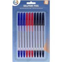 Bedsland 10Pk Ballpoint Pens Smooth Writing Long Lasting Ink for Office School | Size: 10 Pack
