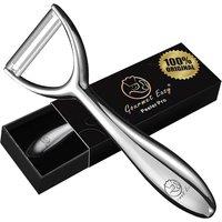 Gourmet Easy Stainless Steel Y Peeler with Ergonomic Non-Slip Handle in Silver