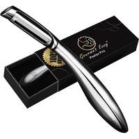 Gourmet Easy Stainless Steel I Peeler with Ergonomic Non-Slip Handle in Silver