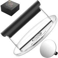 Gourmet Easy Stainless Steel Smash Burger Press - Silver