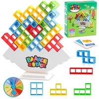 Dyzi Balance Tower Stacking Game 73 Piece Family Tabletop Toy Set