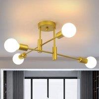 Garwarm Sputnik Chandelier - Gold 4-Light Adjustable Metal Ceiling Light