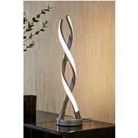 ValueLights Infinity Matte Double Twist Integrated LED Table Lamp in Grey