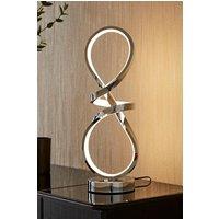 ValueLights Infinity Matte Swirl Integrated LED Table Lamp in Grey