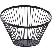 Orsina Oblique Basket With Matte Black Frame, Stylish Angled Wire Basket For Kitchen Or Home Storage, Durable