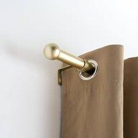 OHS Curtain Pole Extendable 28mm Metal Finnials Ball End Rod Fittings in Bronze | Size: 220 cm