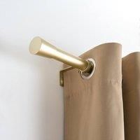 OHS Curtain Pole Extendable 28mm Metal Finnials Trumpet End Rod Fittings in Bronze | Size: 220 cm