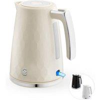 Swan Hexton 1.7L 3KW Kettle Cream with Chrome Accents