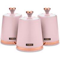 Tower 3x Kitchen Canisters - T826131PNK Cavaletto in Pink & Rose Gold