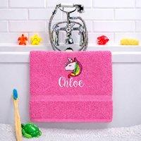 Duncan Stewart Kid's Personalised Unicorn Bath Towel in Pink