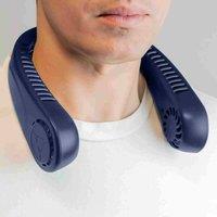 Menkind BeCool Bladeless Neck Fan- Navy Blue in Dark Navy