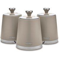 Tower Cavaletto Set of 3 Canisters, Carbon Steel, Latte T826131MSH in Light Stone | Size: A
