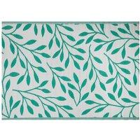 Samuel Alexander 1.5m x 2.1m Green Leaves Large Outdoor Alfresco Patio Rug Mat | Size: 200 cm x 150 cm