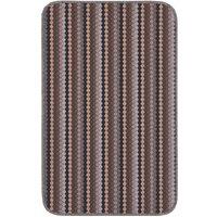 THE RUGS Washable All-Purpose Nonslip Mats Stripe Design 111 in Grey | Size: 67 cm x 200 cm