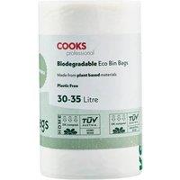 Cooks Professional Biodegradable Compostable Bin Bags 30-35L in White | Size: 3 Pack