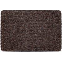 Groundsman Basic Ribbed Door Mat in Dark Brown | Size: 40 cm x 60 cm