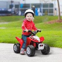 AIYAPLAY Honda Licensed Kids Electric Quad Bike 6V ATV for 1.5-3 Years in Red | Size: 1 Pack
