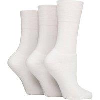SOCKSHOP Gentle Grip Men's 3 Pack & Non Elastic Sport Socks in White | Size: 4-7