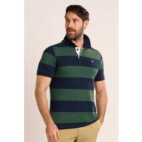 Brakeburn Men's SEDGEBROOK STRIPE PIQUE POLO in Green | Size: Large