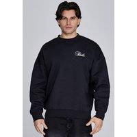 SikSilk Men's Essentials Sweater in Black | Size: Small