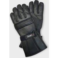 Infinity Leather Men's Thermal Motorbike Leather Waterproof Biker Protection Gloves in Black | Size: Large