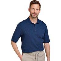 Pegasus Men's Seersucker Polo Shirt, 100% Cotton Polo with Chest Pocket in Navy | Size: 4XL