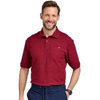 Pegasus Men's Seersucker Polo Shirt, 100% Cotton Polo with Chest Pocket in Burgundy | Size: Medium