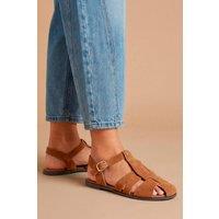 Dorothy Perkins Women's Freddie Faux Suede Fisherman Flat Shoes in Tan | Size: 4