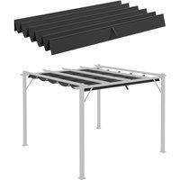 Matteo Dark Grey Retractable Pergola Canopy Replacement Fabric