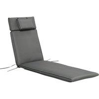 OUTSUNNY Garden Sun Lounger Chair Cushion ONLY Reclining Relaxer Indoor Outdoor in Grey