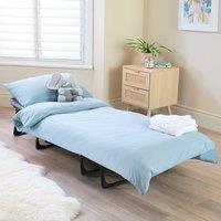 Clarsen Portable Foldable Single Bed with 5-Position Adjustable Back in Black
