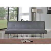 Comfy Living Ltd Faux Suede 3 Seater Fabric Sofa Bed in Grey
