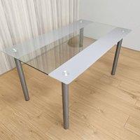 KOSY KOALA Glass Grey Dining Table Rectangle Dining Table Dining Room