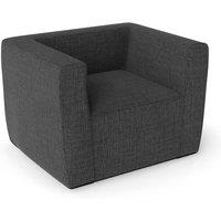 Gymax Inflatable Couch Sofa Single Lounger Air Sofa Chair With Armrests in Grey