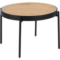 Angel Cerda Round Rattan Coffee Table Black MDF Base & Black
