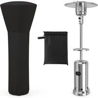 Costway Waterproof Patio Heater Cover Outdoor Patio Propane Heater Cover with Zipper in Black
