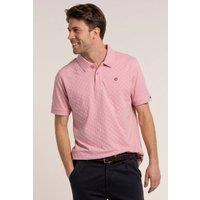 Brakeburn Men's SCAMPTON JACQUARD POLO in Pink | Size: XL