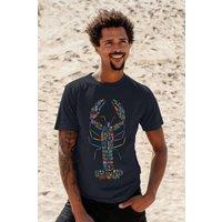 Rapanui Clothing Men's Lobster T-shirt in Navy | Size: Small