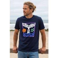 Rapanui Clothing Men's Save The Whales T-shirt in Navy | Size: XL